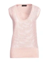 Fabiana Filippi Woman Sweater Light Pink Size 14 Cotton, Viscose, Polyester In Pink