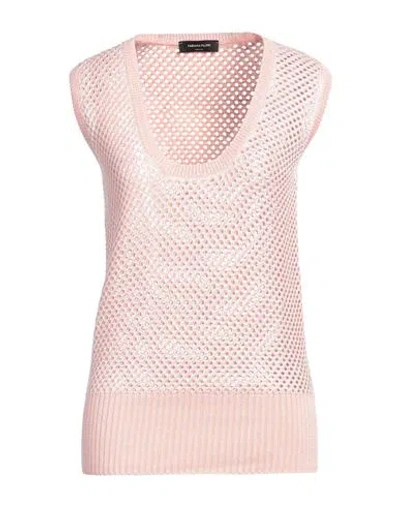Fabiana Filippi Woman Sweater Light Pink Size 14 Cotton, Viscose, Polyester