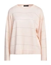 Fabiana Filippi Horizontal-stripe Pattern Jumper In Pink