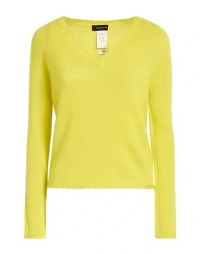 Fabiana Filippi Woman Sweater Lime Green Size 14 Cashmere In Yellow