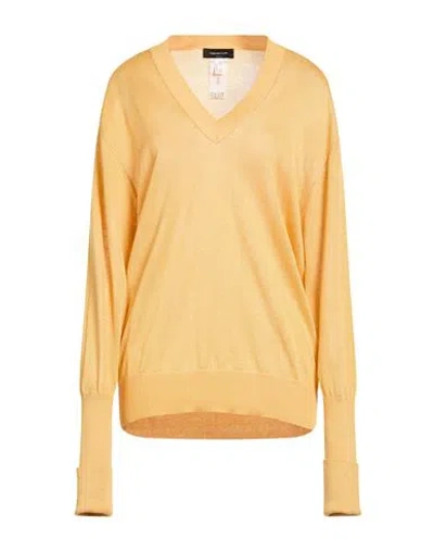 Fabiana Filippi Woman Sweater Mandarin Size 10 Linen, Silk, Ecobrass In Neutral