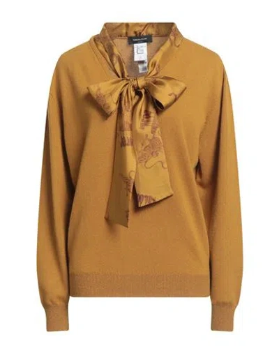 Fabiana Filippi Woman Sweater Marigold Size 10 Virgin Wool, Silk, Cashmere In Yellow