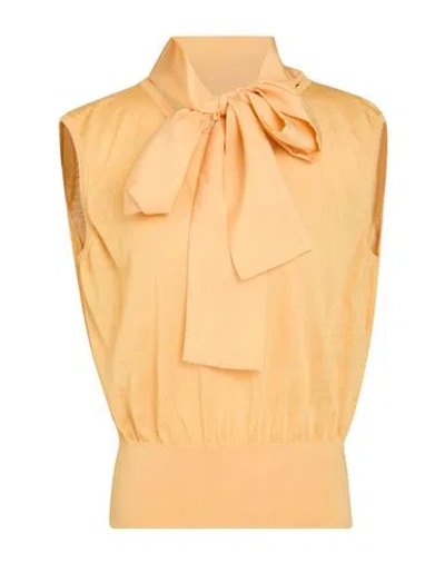 Fabiana Filippi Woman Sweater Marigold Size 12 Linen, Silk In Yellow