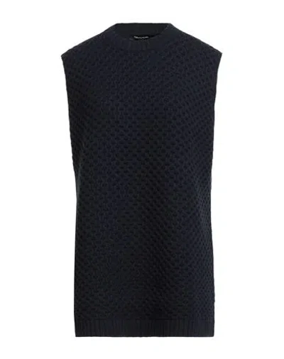 Fabiana Filippi Woman Sweater Midnight Blue Size 12 Merino Wool, Silk, Cashmere