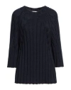 Fabiana Filippi Woman Sweater Midnight Blue Size 8 Virgin Wool In Blue