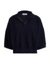 Fabiana Filippi Woman Sweater Midnight Blue Size 6 Virgin Wool, Cotton, Ecobrass
