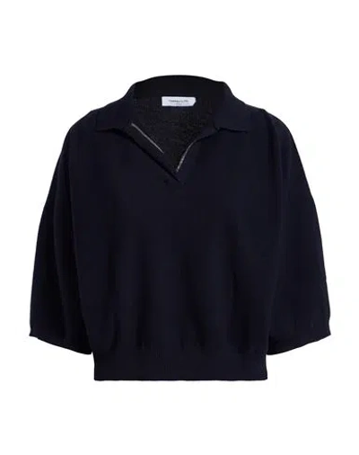 Fabiana Filippi Woman Sweater Midnight Blue Size 6 Virgin Wool, Cotton, Ecobrass