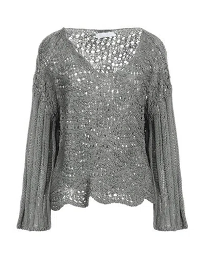 Fabiana Filippi Woman Sweater Military Green Size 8 Cotton