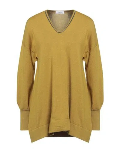 Fabiana Filippi Woman Sweater Mustard Size 6 Pure Virgin Wool Iws, Silk, Cashmere In Yellow