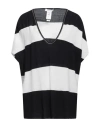 Fabiana Filippi Woman Sweater Navy Size 10 Virgin Wool, Cotton In Navy Blue