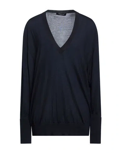 Fabiana Filippi Woman Sweater Navy Size 8 Cashmere, Silk In Multi