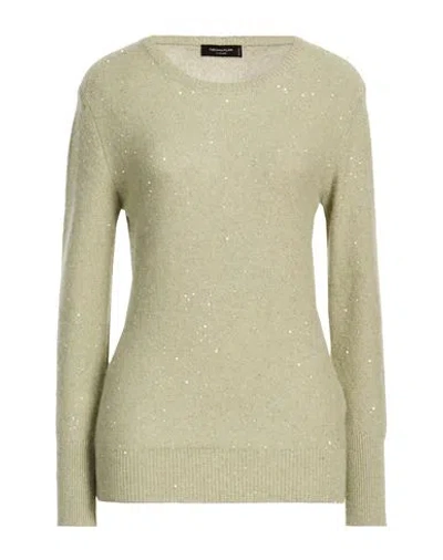 Fabiana Filippi Woman Sweater Sage Green Size 8 Virgin Wool, Silk, Cashmere, Alpaca Wool, Polyester