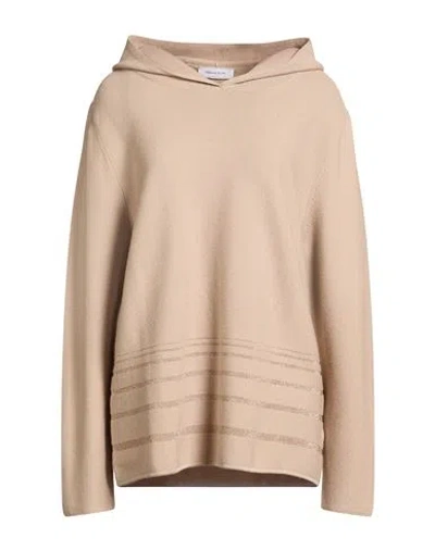 Fabiana Filippi Woman Sweater Sand Size 14 Virgin Wool, Cotton, Cashmere, Viscose, Polyester In Brown