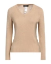 Fabiana Filippi Woman Sweater Sand Size 6 Cashmere In Beige