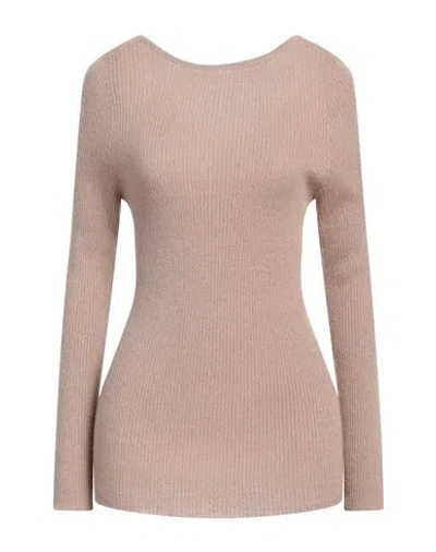 Fabiana Filippi Woman Sweater Sand Size 8 Viscose, Alpaca Wool, Mohair Wool, Polyamide, Polyester