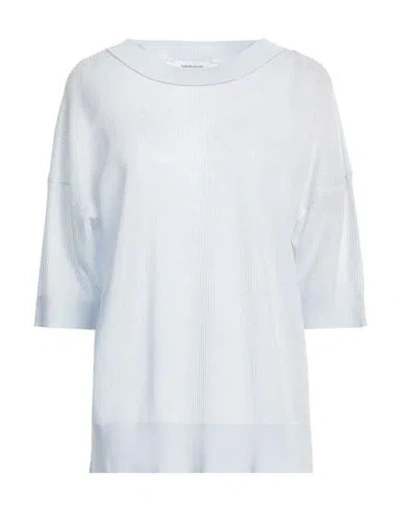 Fabiana Filippi Woman Sweater Sky Blue Size 4 Cotton, Nylon, Ecobrass
