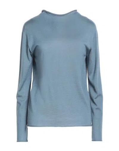 Fabiana Filippi Woman Sweater Slate Blue Size 10 Cashmere, Silk