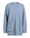 Fabiana Filippi Woman Sweater Slate Blue Size 10 Virgin Wool, Silk, Cashmere In Blue
