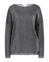 Fabiana Filippi Woman Sweater Charcoal Size 8 Metallic Fiber, Nylon In Grey