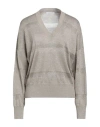 Fabiana Filippi Woman Sweater Grey Size 8 Hemp, Viscose, Cotton, Polyester In Grey
