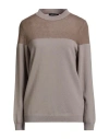 Fabiana Filippi Woman Sweater Taupe Size 6 Virgin Wool, Silk, Cashmere, Mohair Wool, Alpaca Wool In Brown