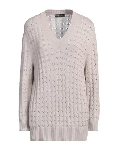 Fabiana Filippi Woman Sweater Taupe Size 8 Cashmere, Nickel In Grey