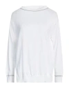 Fabiana Filippi Woman Sweater White Size 10 Cotton, Polyester In White