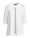 Fabiana Filippi Woman Sweater White Size 8 Virgin Wool, Cotton, Viscose, Ecobrass In White