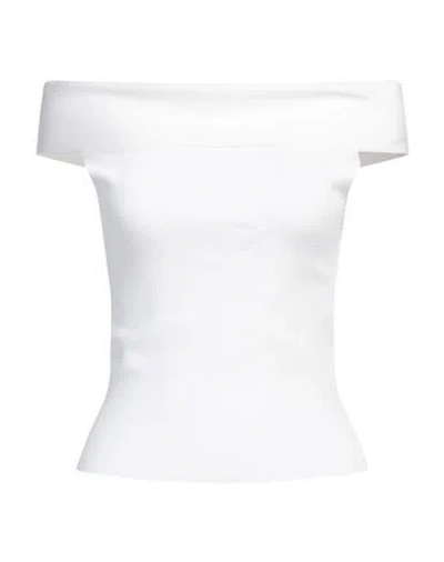 FABIANA FILIPPI FABIANA FILIPPI WOMAN SWEATER WHITE SIZE 8 VISCOSE, POLYESTER