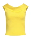Fabiana Filippi Off-shoulder Fine-knit Top In Yellow