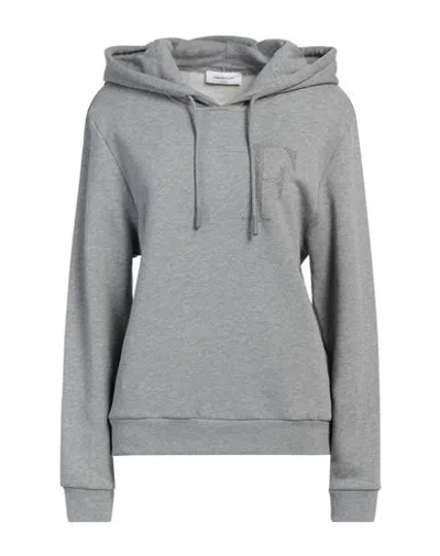 Fabiana Filippi Woman Sweatshirt Grey Size 12 Cotton