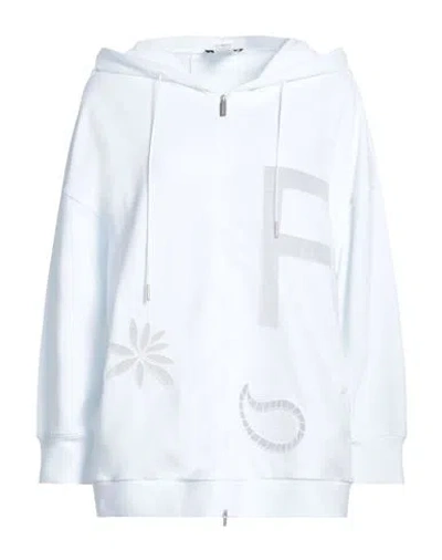 Fabiana Filippi Woman Sweatshirt White Size 6 Cotton, Polyester, Elastane