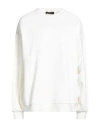 Fabiana Filippi Woman Sweatshirt White Size 8 Cotton, Ecobrass In White