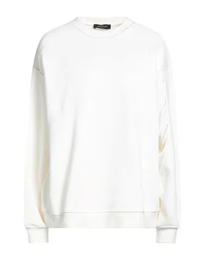 Fabiana Filippi Woman Sweatshirt White Size 8 Cotton, Ecobrass