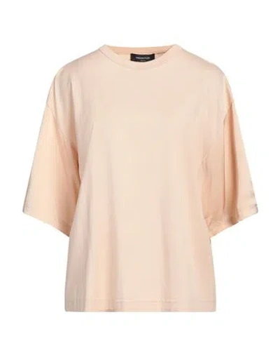 Fabiana Filippi Woman T-shirt Apricot Size 14 Cotton In Blush Pink