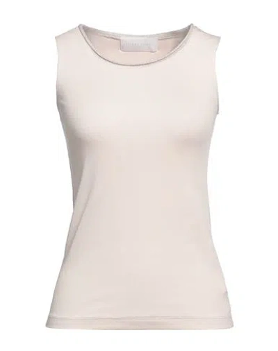 Fabiana Filippi Woman T-shirt Beige Size 0 Cotton, Elastane, Virgin Wool, Viscose, Silk In Pink