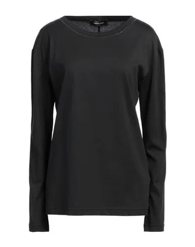 Fabiana Filippi Woman T-shirt Black Size 10 Cotton