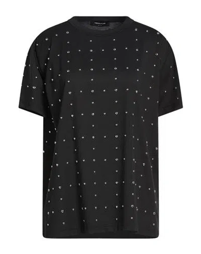 Fabiana Filippi Woman T-shirt Black Size 12 Cotton