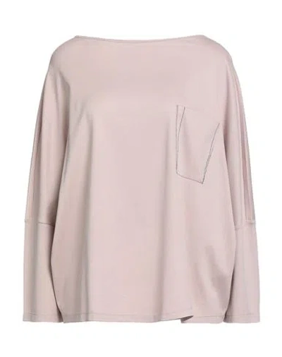 Fabiana Filippi Woman T-shirt Blush Size 6 Cotton, Ecobrass In Pink