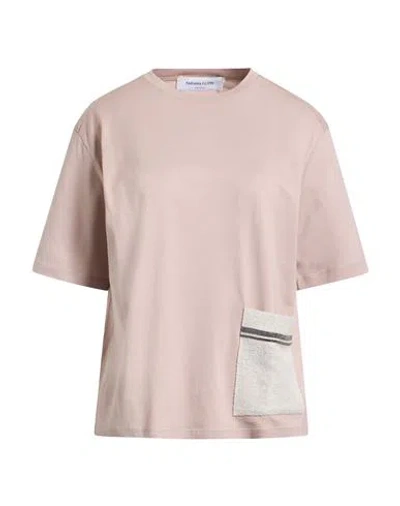 Fabiana Filippi Woman T-shirt Blush Size 8 Cotton, Brass In Brown