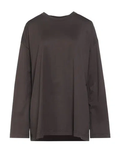 Fabiana Filippi Woman T-shirt Chocolate Brown Size 14 Cotton, Viscose