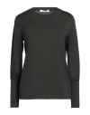 Fabiana Filippi Woman T-shirt Dark Green Size 10 Cotton, Merino Wool, Virgin Wool, Silk, Cashmere In Green