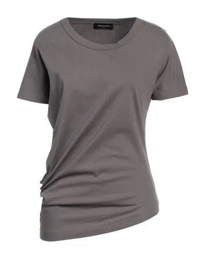 Fabiana Filippi Asymmetric Cotton T-shirt In Grey