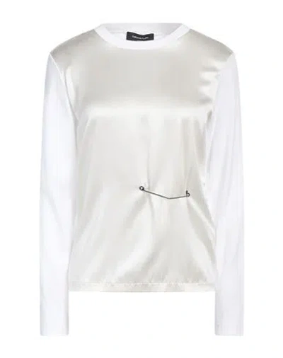 Fabiana Filippi Woman T-shirt Ivory Size 4 Cotton, Elastane, Silk In White