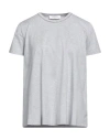 Fabiana Filippi Woman T-shirt Light Grey Size 6 Cotton, Ecobrass