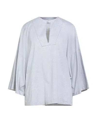 Fabiana Filippi Woman T-shirt Light Grey Size 8 Cotton, Ecobrass In Gray