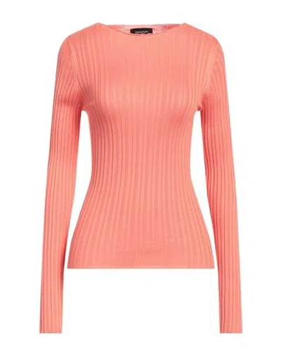 Fabiana Filippi Woman T-shirt Salmon Pink Size 6 Silk, Cotton