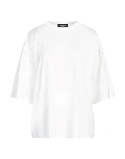 FABIANA FILIPPI FABIANA FILIPPI WOMAN T-SHIRT WHITE SIZE 10 COTTON, ECOBRASS