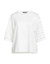 Fabiana Filippi Stud-embellished Cotton T-shirt In White