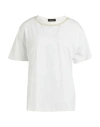 Fabiana Filippi White T-shirt With Whimsical Mushroom Motifs In White